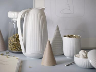 Чайник Khler 1,2 л Hammershøi легендарний дизайн поза часом для чаю, білий (15 см, синій)