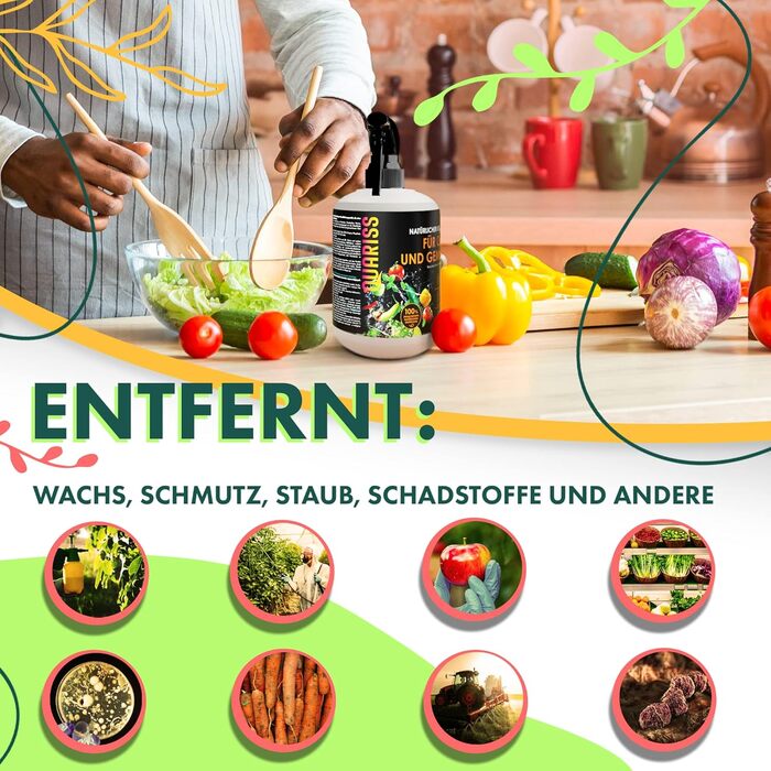 Натуральний засіб для чищення фруктів та овочів 2 x 500 мл QUARISS