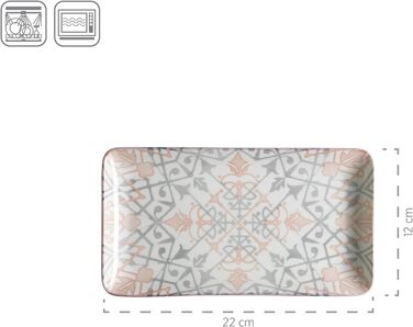 Набір тарілок для закусок 16 предметів Рожевий/Сірий MÄSER