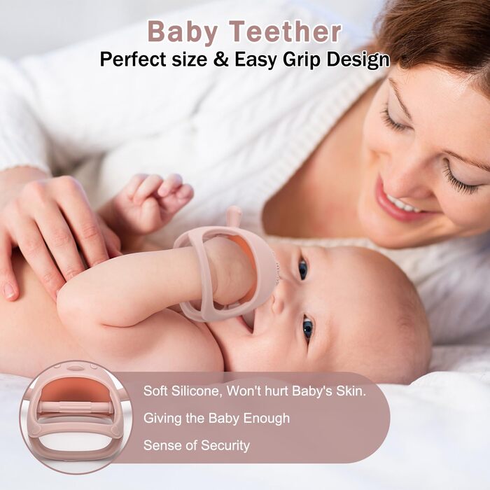 Контейнер для зберігання дитячого харчування, фруктова пустушка, силіконовий дозатор для фруктової їжі, дитяче грудне молоко, прорізування зубів, морозиво, без BPA, підходить для безпечного самостійного годування 3-місячних дітей (Pink02)