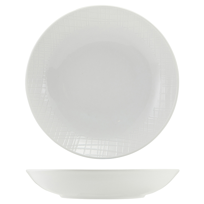 Тарілка глибока 23 см, Incise Porcelain Lavara, GenWare