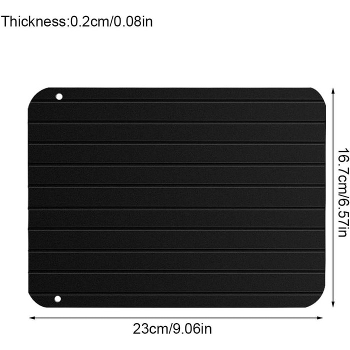 Дошка для розморожування продуктів 23 х 16,7 см, чорний Lrocotanc