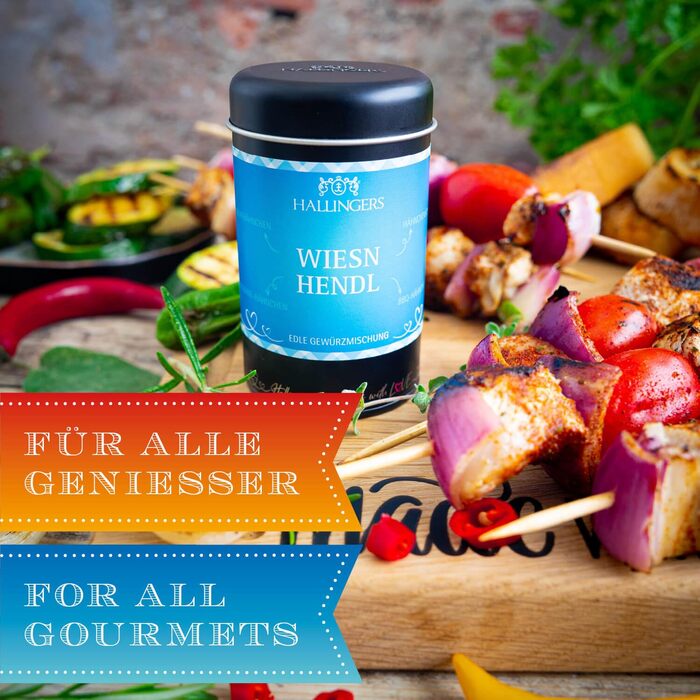 Класичний набір спецій Hallingers - 1 - Подарунковий набір спецій ручної роботи, 12 спецій з усього світу (Набір) - Літній подарунок та ідеальний подарунок для барбекю Подарунок для нового дому з вітаннями та дружбою Класичні спеції., 12 спецій (73603) (B