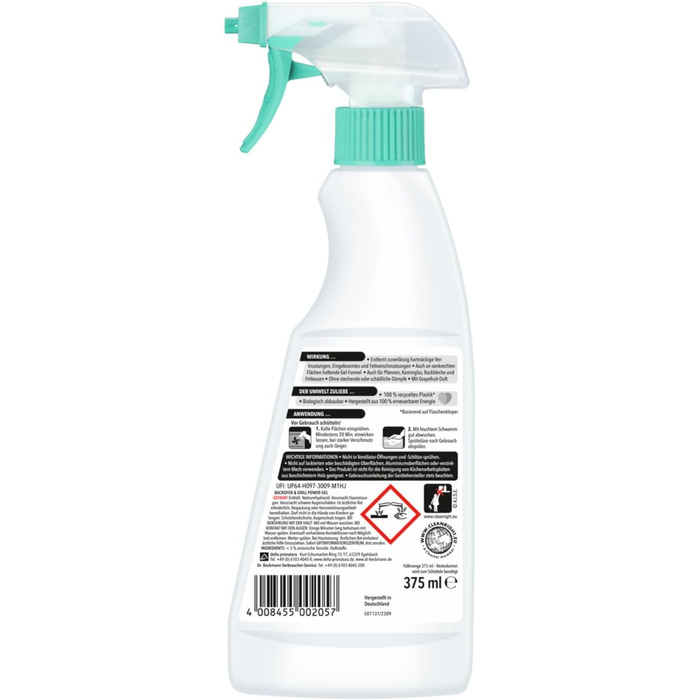 Засіб для миття духовок і кухонних плит 375 мл Dr. Beckmann