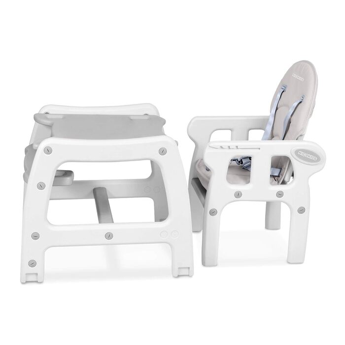 Детский стульчик для кормления 5-в-1 серый Ricokids