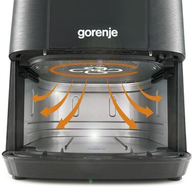 Gorenje Мультипечь 1350Вт, чаша-5.4л, сенсорное управл., 8 авто. программ, пластик+металл, черный