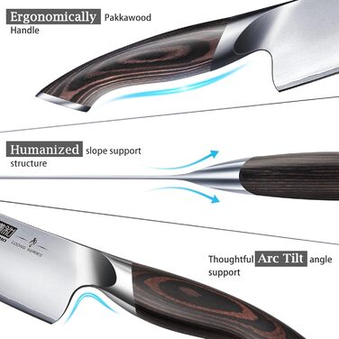 Набор профессиональных ножей с точилкой и подставкой, 16 предметов, серебристые HOSHANHO