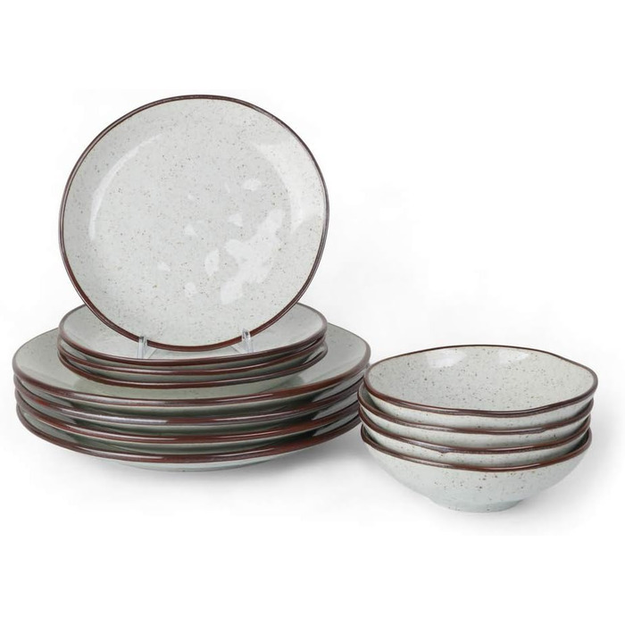 Манеж Реактивна порцеляна на 4 особи (12 шт.) Сервісний комплект, пісок)