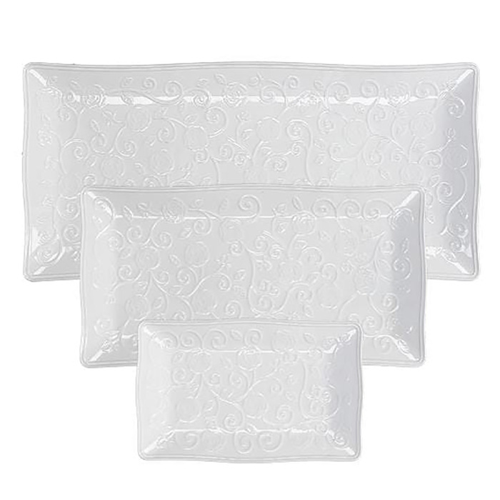 Піднос прямокутний La Porcellana Bianca FLORENTINA, порцеляна, 20 х 12 см