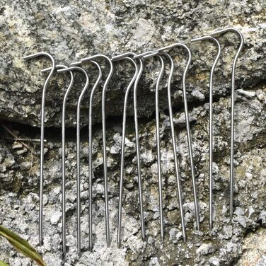 Титановый сплав Колышки Легкие столбы для палаток Кемпинг Палатка Колышки Портативный локоть Травяная палатка Гвоздь Палатка Оборудование для Открытого Сада Кемпинг Путешествия 15 шт./лот Ti4003P (8 шт./лот Ti4003P)