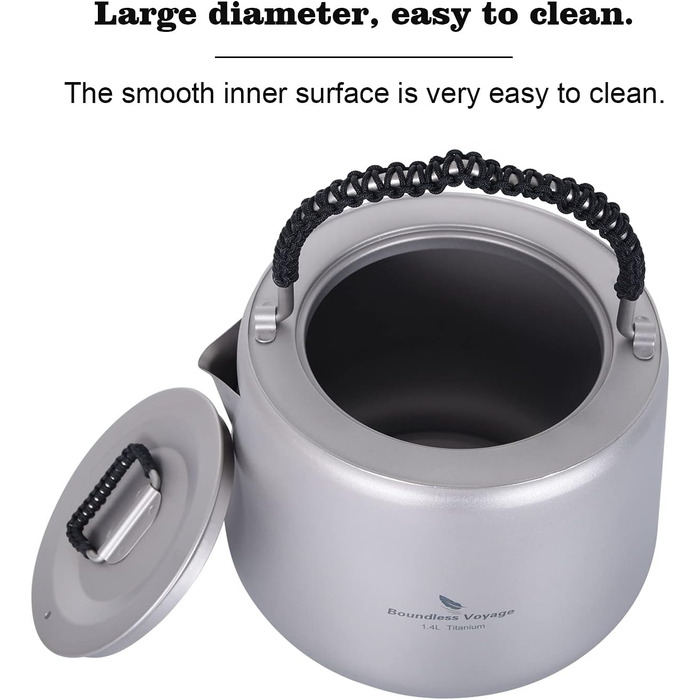 Титановий чайник із фільтром 1,4 л iBasingo