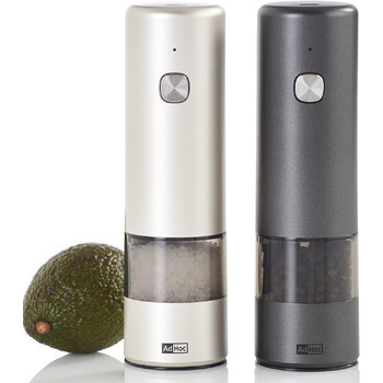 Млин для солі та перцю електричний 17 см, набір 2 предмети, світло-сірий/темно-сірий i.Mill AdHoc