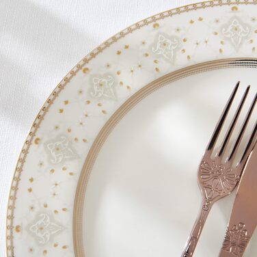 Столовий сервіз на 6 персон, 20 предметів, білий/сріблястий OSAKA MULTI CASA MEX