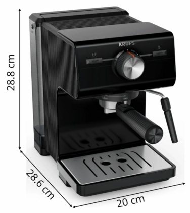 Кофеварка эспрессо Krups XP381810 OPIO BLK (7076115)