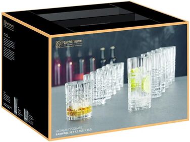 Набор из 12 стаканов для виски и лонгдринков, Highland Nachtmann