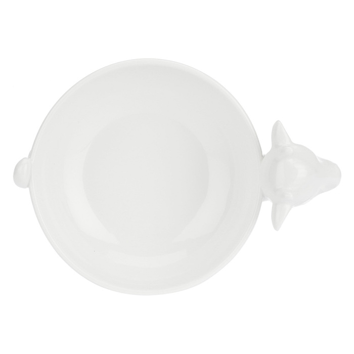 Тарілка для моцарелли La Porcellana Bianca FATTORIA, 'корова' порцеляна, 27 х 18 х 11 см