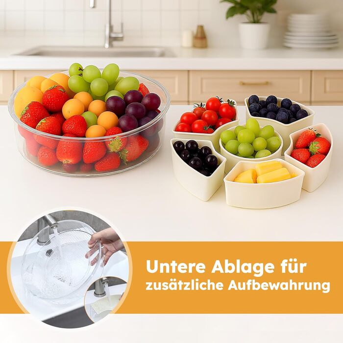 Коробка для снеків з відділеннями, білий Blomise