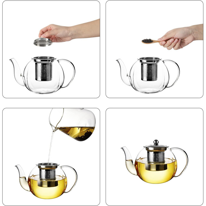 Чайник 1 л зі змінним ситечком з нержавіючої сталі Vzaahu