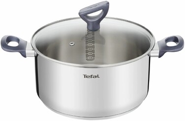Каструля Tefal Daily Cook з кришкою, 24см, нержавіюча сталь, алюміній, бакеліт