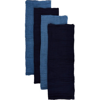 Набір із 4 тканинних підгузків Pippi Unisex Baby, серветки для відрижки, обіймальні серветки або вологі серветки для підгузків, відповідний комплект купальників (синій (темно-синій 772))