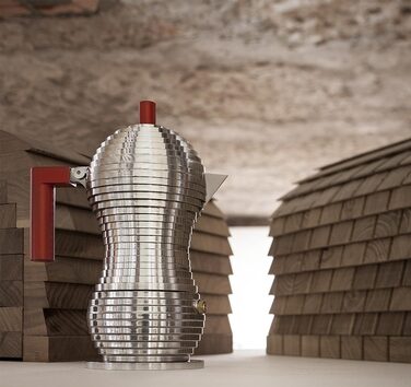 Кавоварка 150 мл металік / чорна Pulcina Alessi