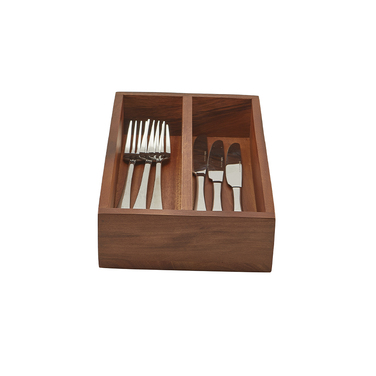 Лоток для столових приладів, 2 відділення, дерево, акація, GenWare