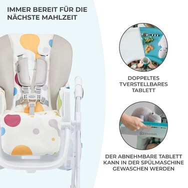 Дитячий стільчик для годування з перших місяців життя YUMMY kk Kinderkraft