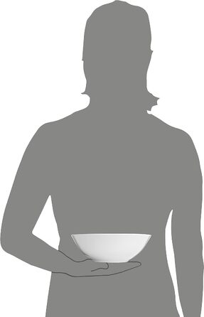 Набір салатників Snger Sunfort Набір мисок із 6 предметів на 4 особи з керамограніту, салатники Об'єм 1,1 л, розширюється, повсякденна, особлива вечеря, сімейна вечеря, набір мисок на відкритому повітрі (великий 550 мл)