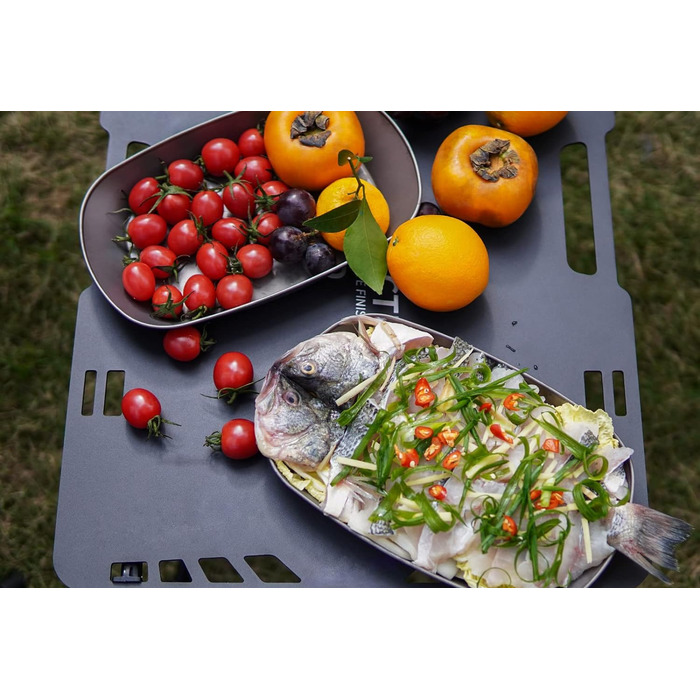 Титанова тарілка для кемпінгу iBasingo