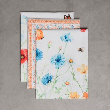 Набір з 3 багатоцільових кухонних рушників Maison d&39 Hermine Rural Christmas, 100 бавовна Барні рушники День подяки/Різдво (50 см x 70 см) (14 - Summer Whisper)