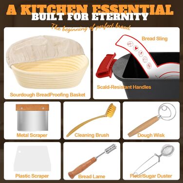 Форма для випікання хліба з кришкою, чавун NZQXJXZ