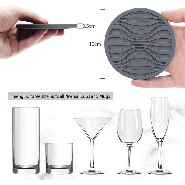 Силіконові підставки 6 шт сірі MMSGA