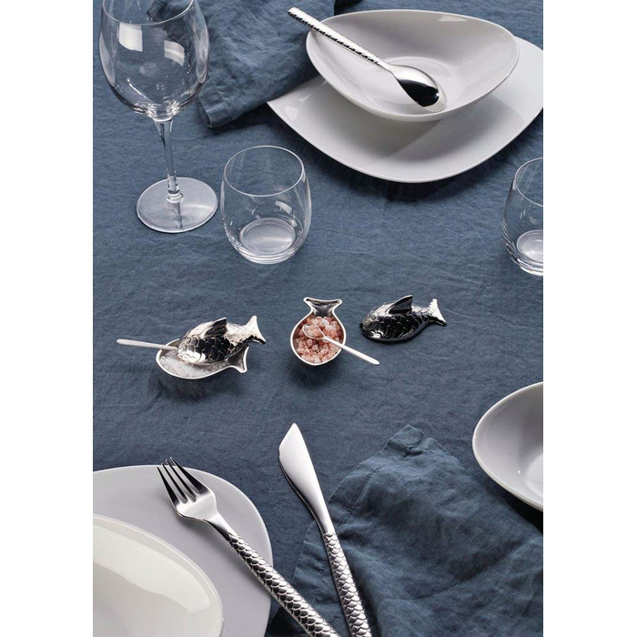 Солонка з ложкою 7,4x4,5x4,2 см Colombina Fish Alessi