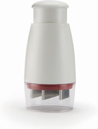 Класичний овочерізка Zyliss E910012 Zig Zig, пластик/нержавіюча сталь, білий/червоний, цибулярізка, овочерізка, універсальний подрібнювач, можна мити в посудомийній машині, гарантія 5 років Classic Hacker