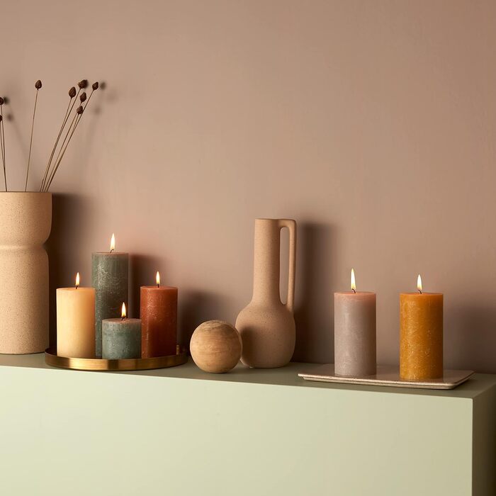 Свічки 4 шт. час горіння 60 годин, Bolsius Rustic Pillar