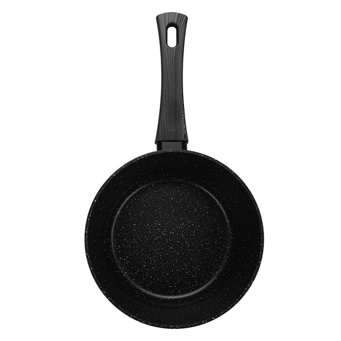 Ковш Fissman 18x9 см/1,9 л ANGELA со стеклянной крышкой алюминий с антипригарным покрытием (14605)