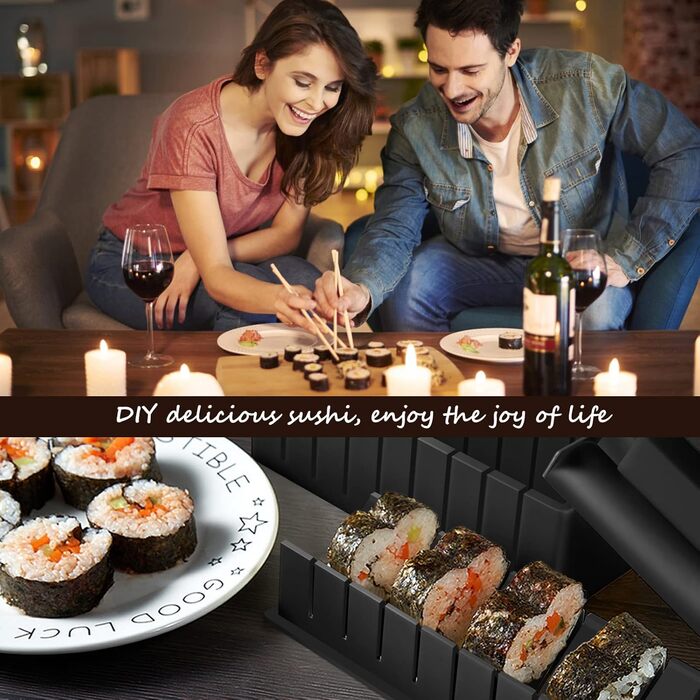 Набор для приготовления суши 20 предметов черный SKYSER
