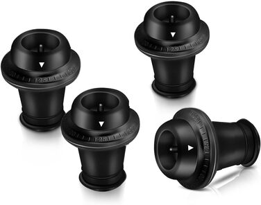 Автоматический винный насос WIWONEY с 1 перезаряжаемым вакуумным насосом и 4 винными пробками для вакуума и 1 зарядным кабелем типа C (черные силиконы)