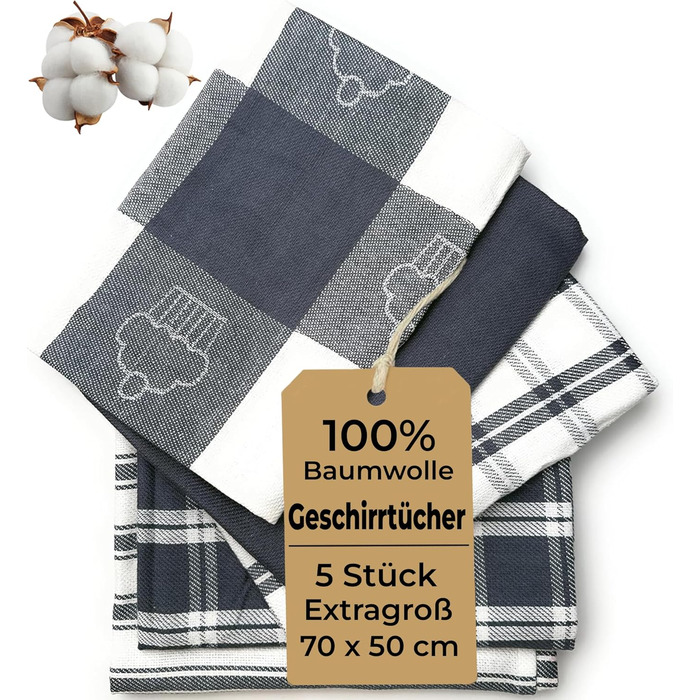 Набор полотенец из 5 предметов 70 x 50 см LivinEase