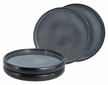 Набір з 4 десертних тарілок 21 см, сіра реактивна глазур Moritz & Moritz
