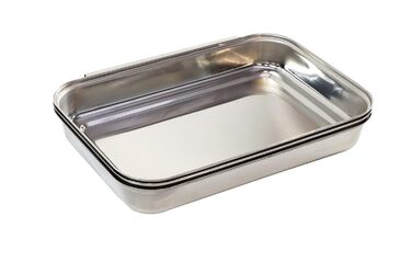 Панірувальна станція APS, 3 предмети - професійний набір для панірування, що складається з 3 з'єднуваних мисок з нержавіючої сталі (кожна 18 x 15,5 см) / компактна штабельована / придатна для миття в посудомийній машині