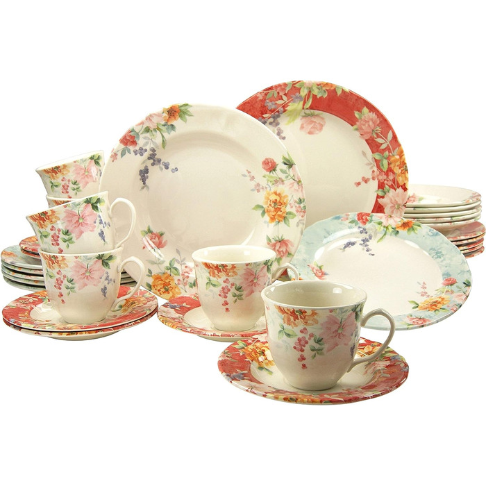 Набор посуды на 6 персон, 30 предметов, Crimson Creatable