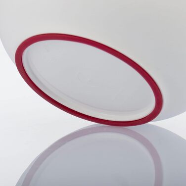 Миска для змішування та випікання Westmark із кришкою з двох частин, 2,5 л, з носиком, пластикова, біла/яблучно-зелена, 3153227A (біла/червона, набір, каструля для віночка, мірний глечик)