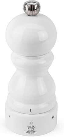 Ручне регулювання помелу u'Select, висота 12 см, дерево, коричневий, 23447 (соляний млин, білий лакований)