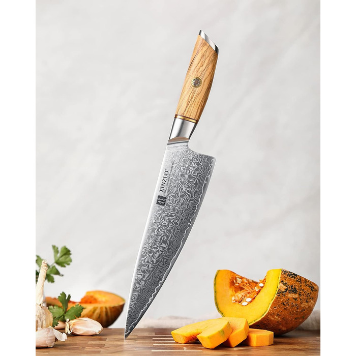 Кухарський ніж 21,2 см, дамаська сталь XINZUO