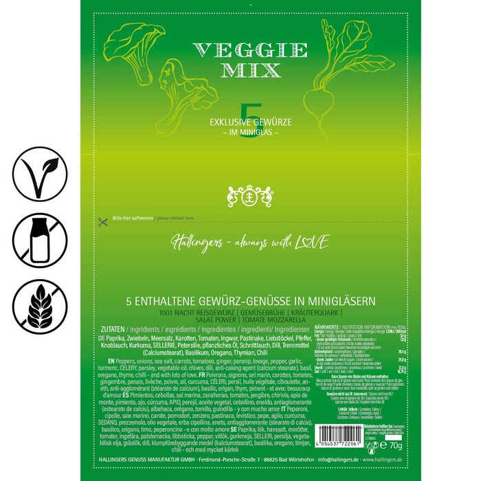 Класичний набір спецій Hallingers - 1 - Подарунковий набір спецій ручної роботи, 12 спецій з усього світу (Набір) - Літній подарунок та ідеальний подарунок для барбекю Подарунок для нової домівки &quotВітаємо дружбу&quot Класичні спеції., 12 спецій (73603