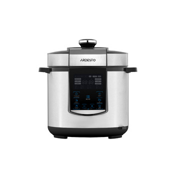 ARDESTO Мультиварка-скороварка MPC-P226, 900Вт, чаша-6л, електр. керування , книга рецептів, нерж. сталь+пластик, срібляста