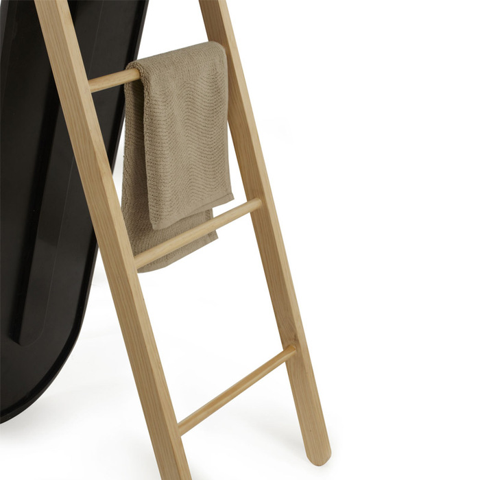 Дзеркало підлогове + вішалка 42,5х158х42,5 см чорне Hub Umbra