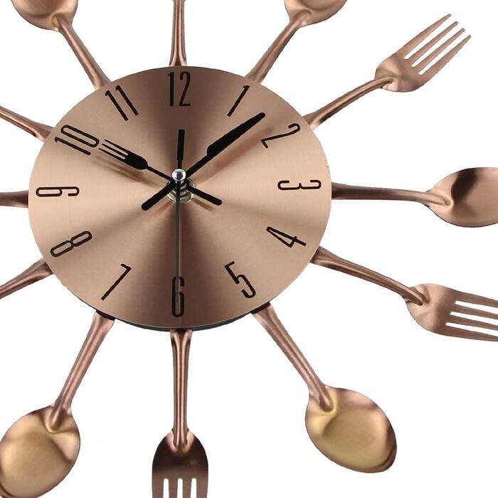 Настінні часи з кухонним начинням з нержавіючої сталі Timelike
