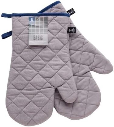 Рукавички для духовки 19 x 30 см, набір 2 предмети, сірий Basic ESSEX